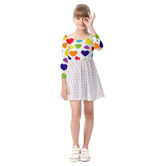 All-Over Print Kid's Long Sleeve Dress