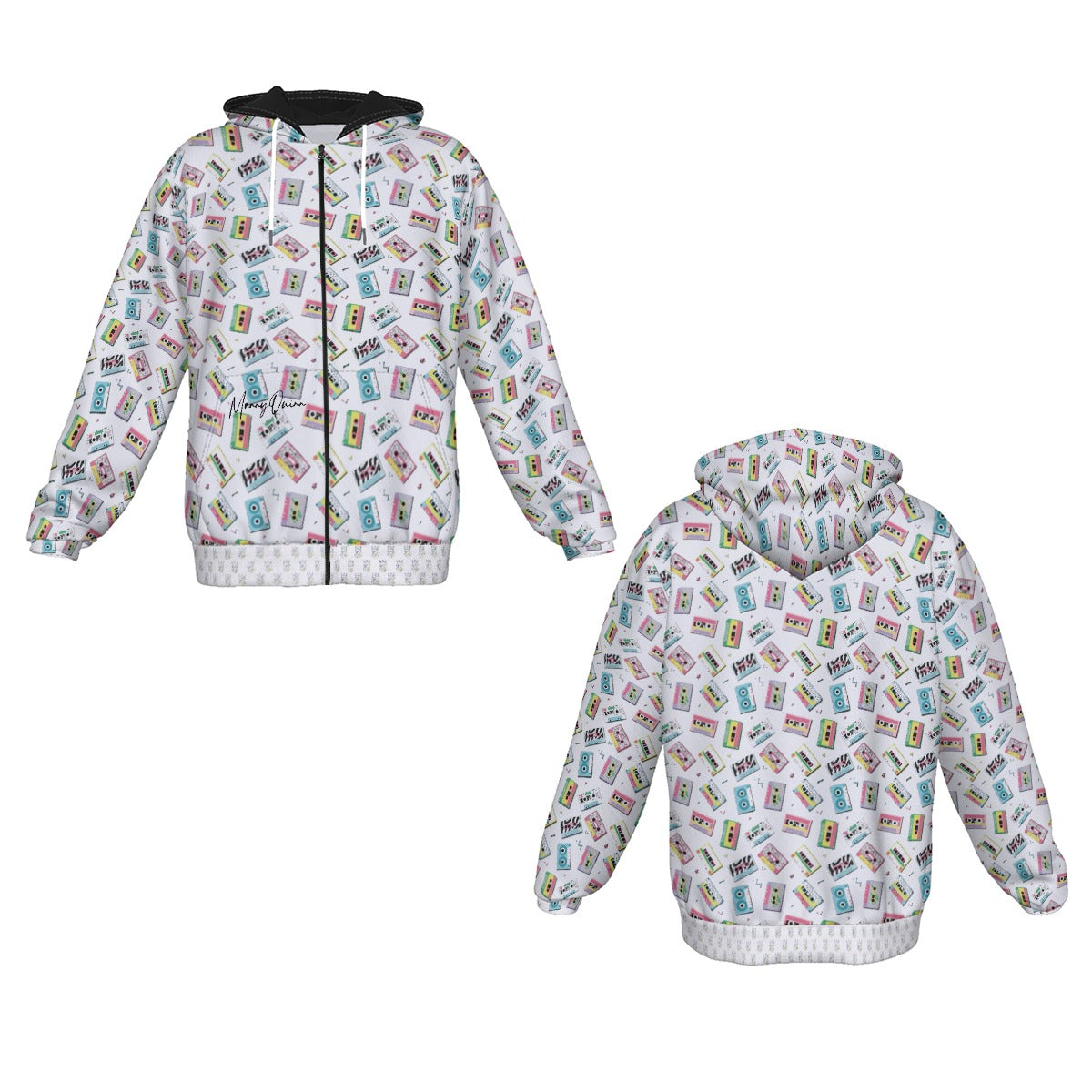 All-Over Print Men's Heavy Fleece Zip Up Hoodie