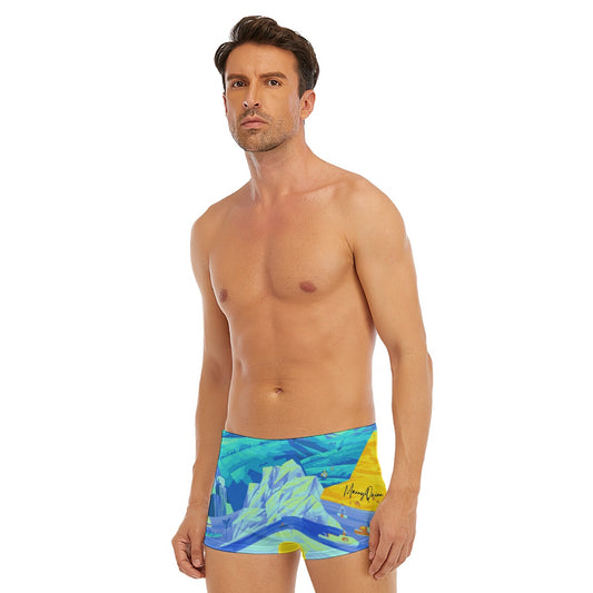 All-Over Print Men's Short Boxer Briefs