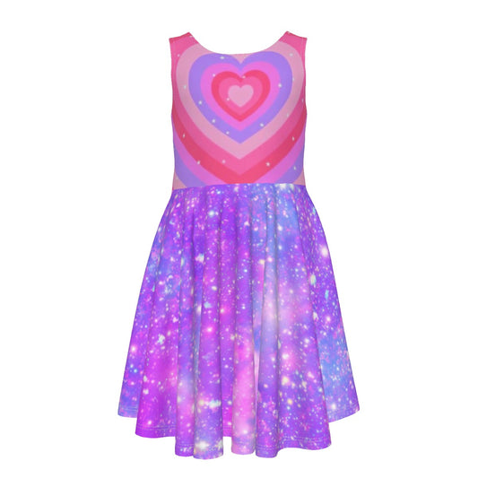 All-Over Print Kid's Sleeveless Vest Dress
