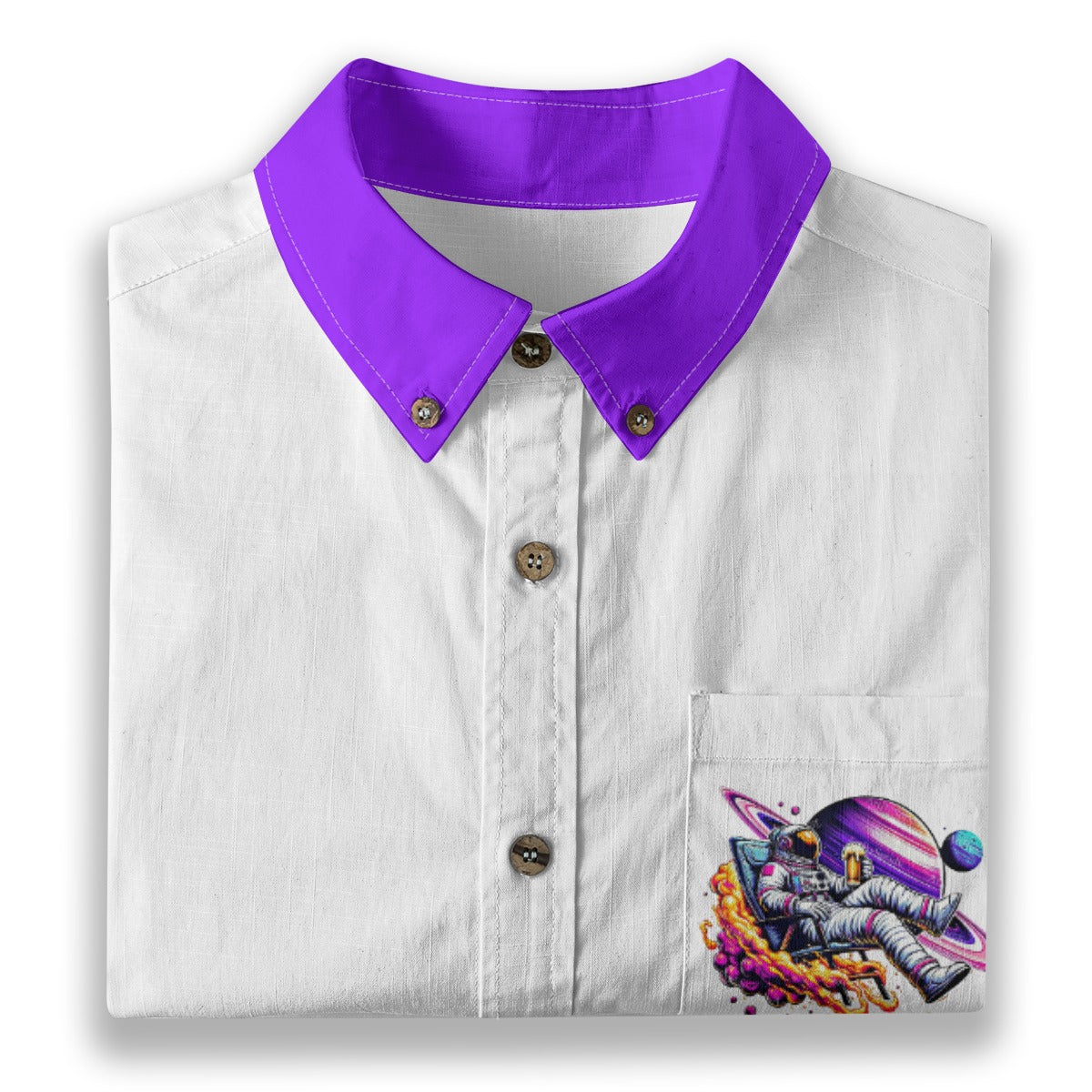 All-Over Print Men's Breathable Cotton Shirt|125GSM