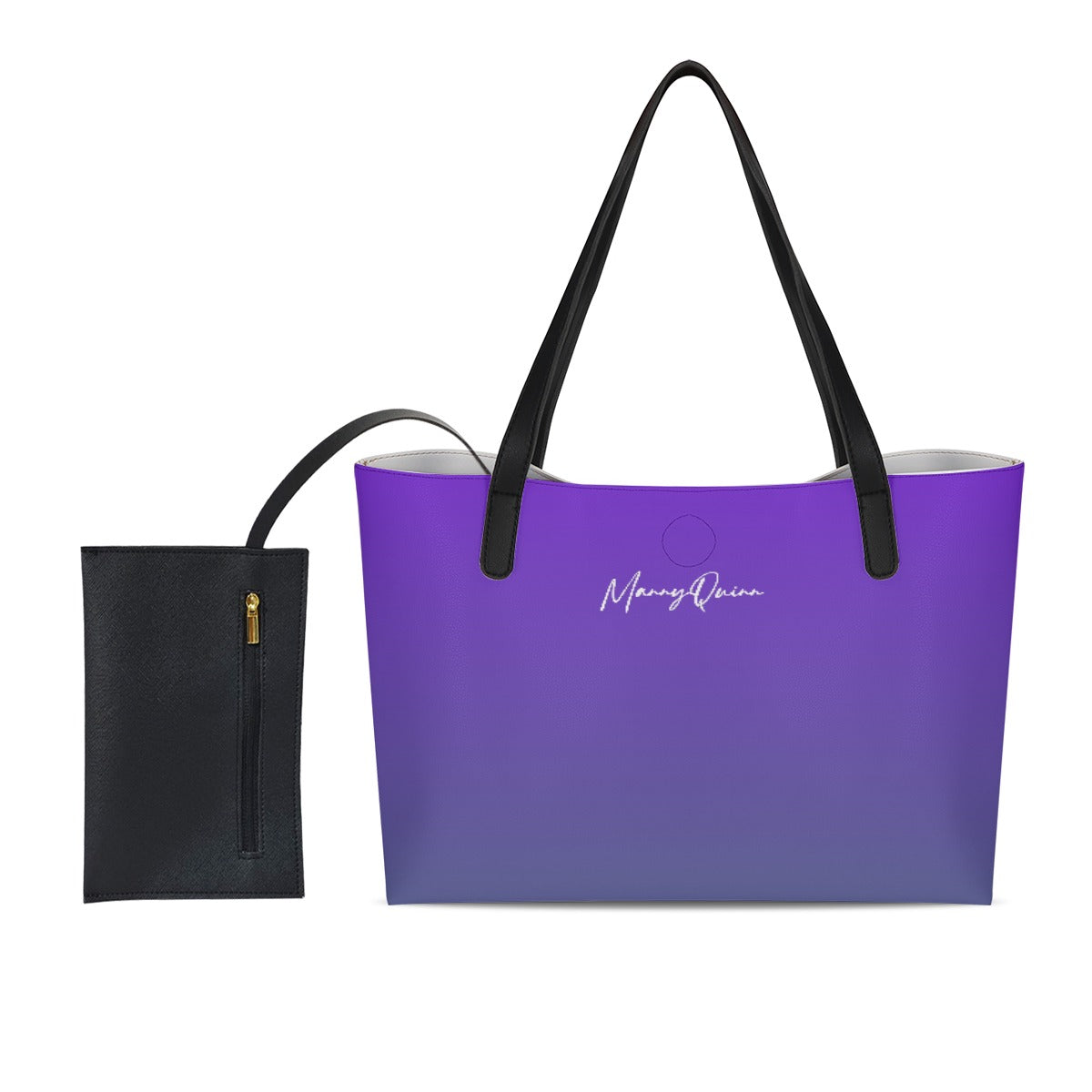 Shopping Tote Bag With Black Mini Purse