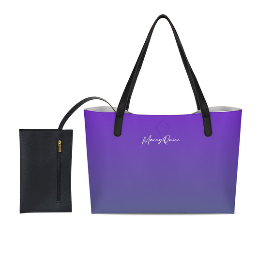 Shopping Tote Bag With Black Mini Purse