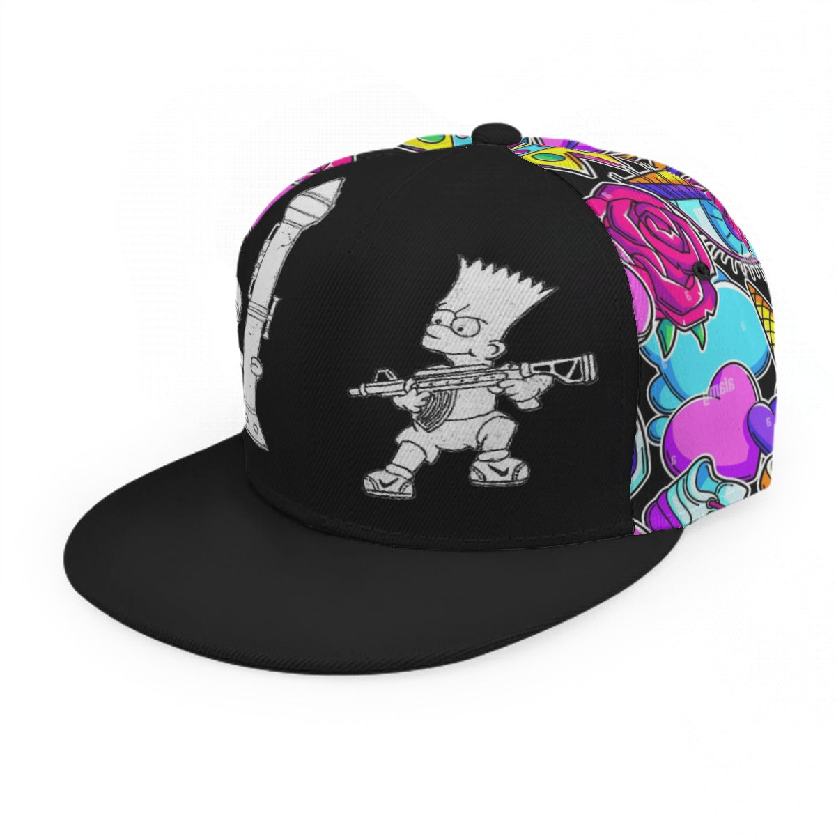 Baseball Cap With Flat Brim