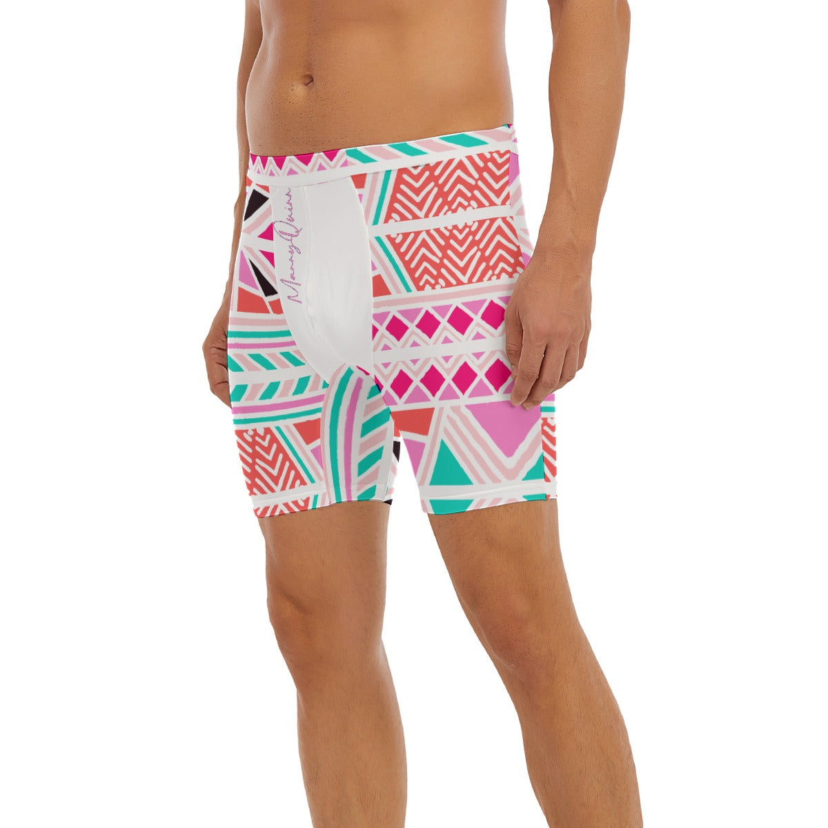 All-Over Print Men's Long Boxer Briefs