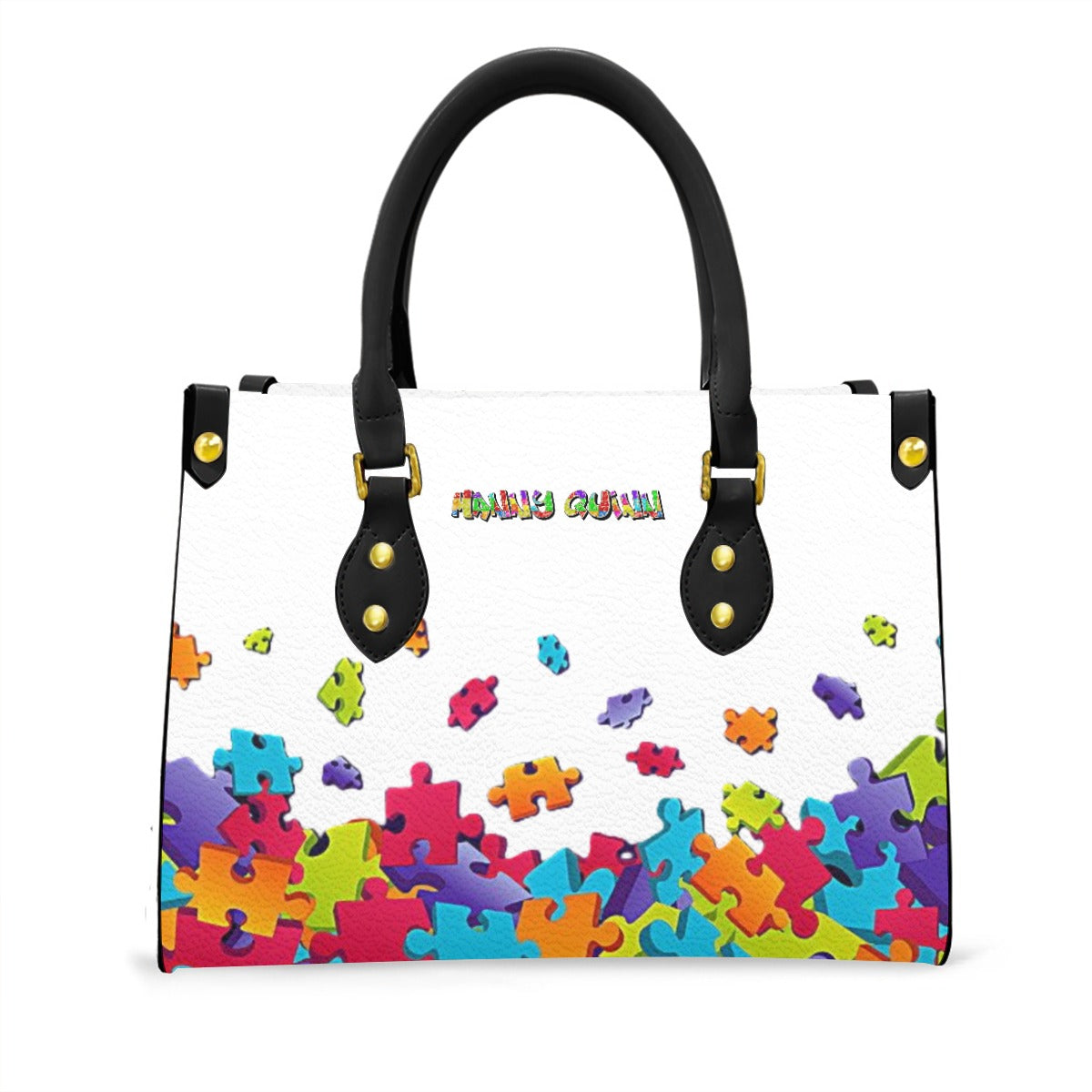 Women's Tote Bag With Black Handle