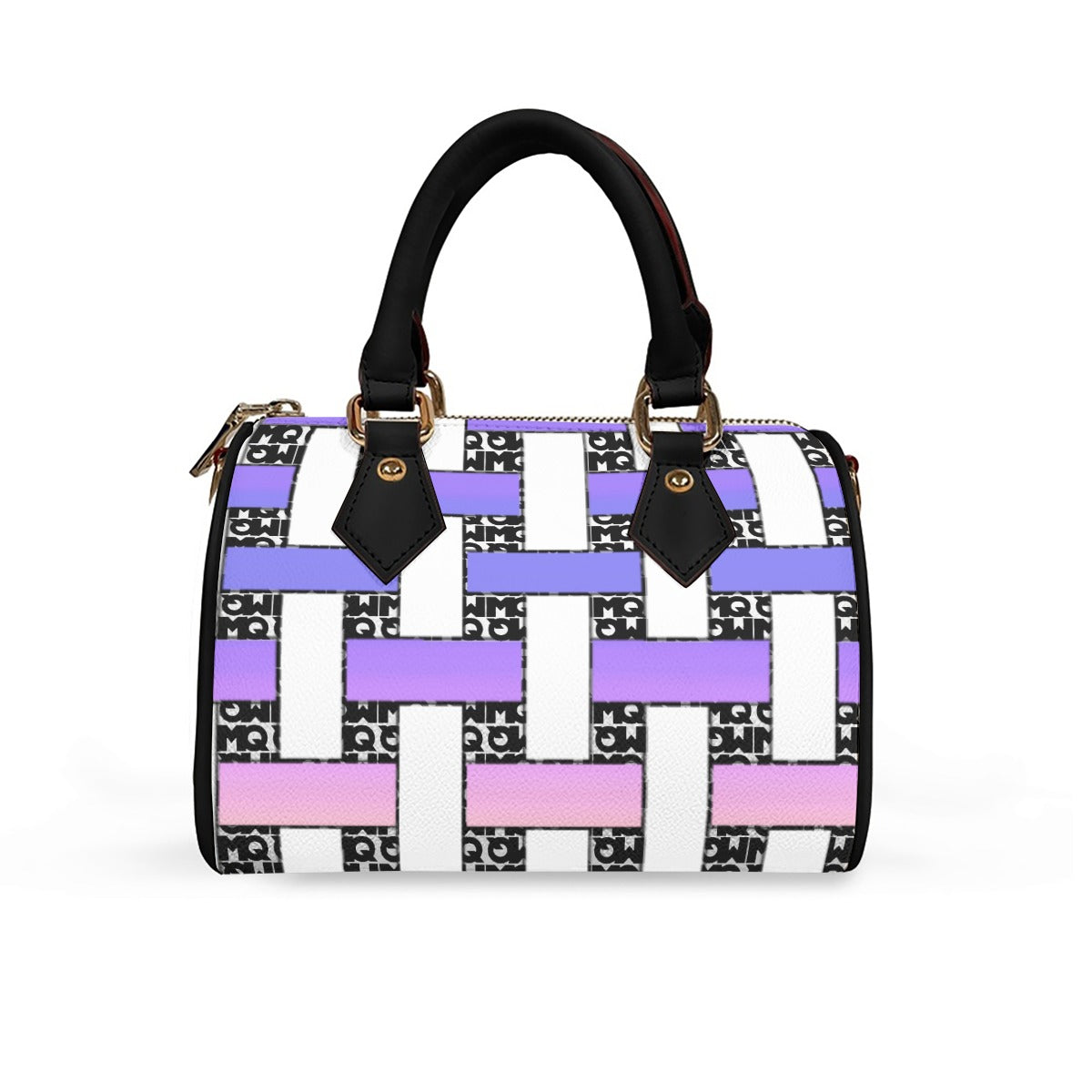 Classic Barrel-Shaped PU Leather Handbag