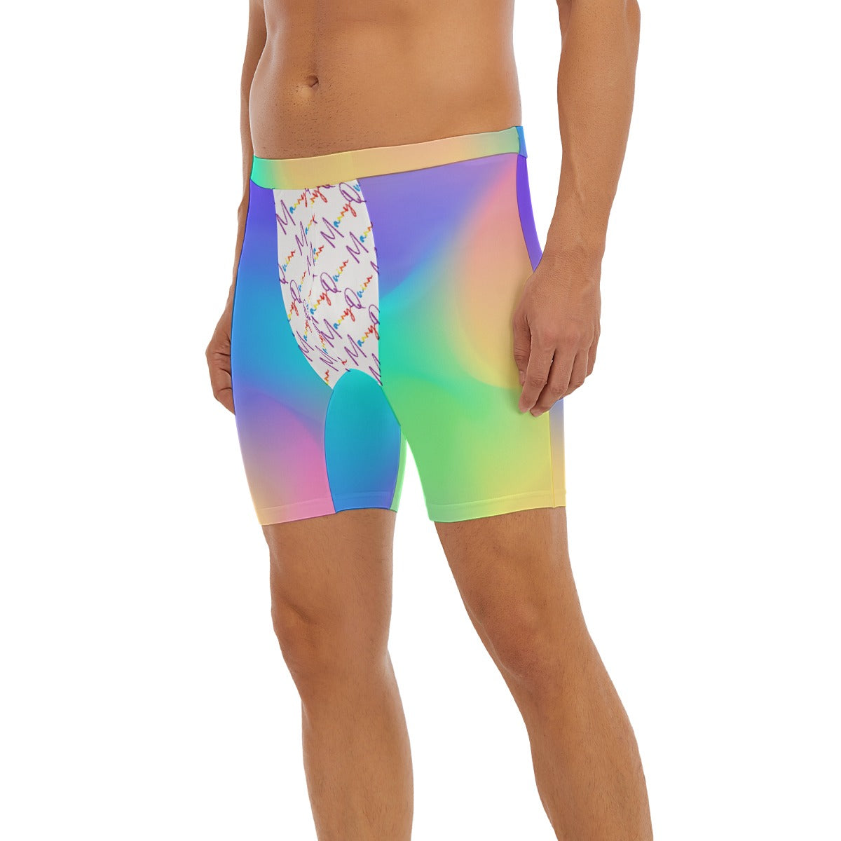 All-Over Print Men's Long Boxer Briefs