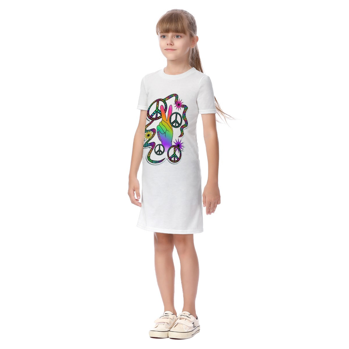 All-Over Print Kid's Short Sleeve Dress