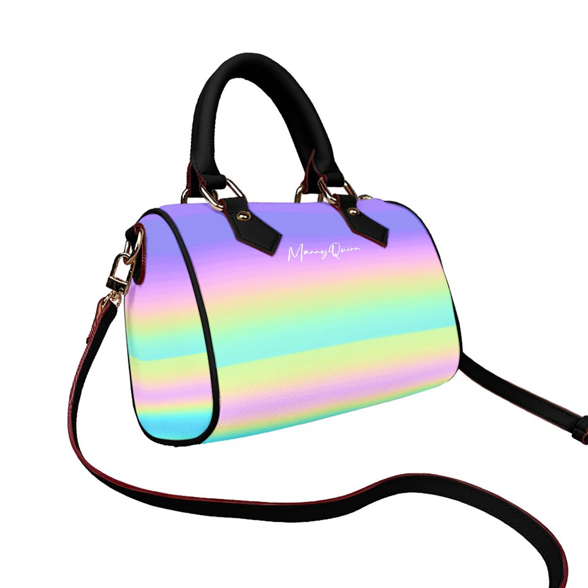 Classic Barrel-Shaped PU Leather Handbag