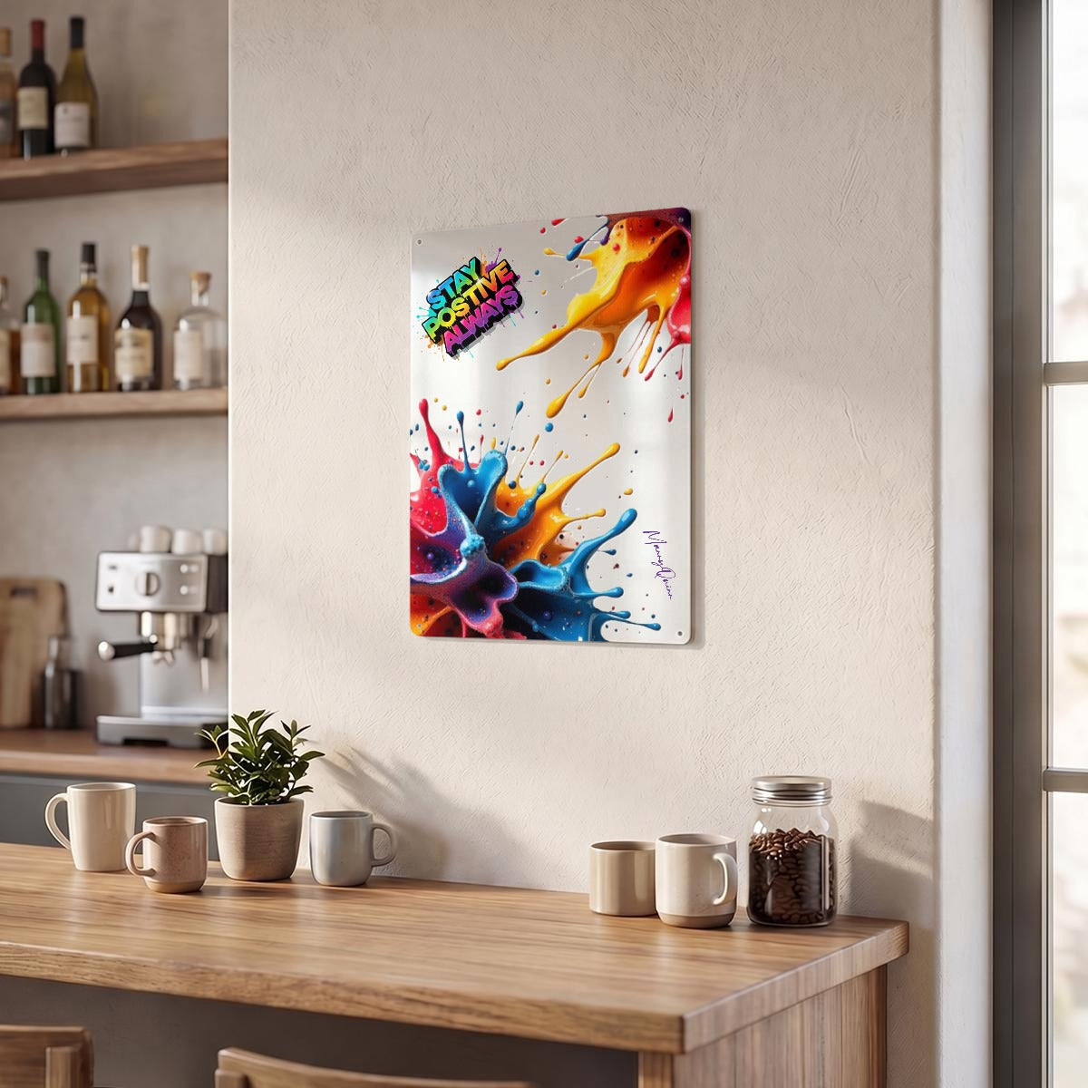 Thickend Rectangular Iron Wall Painting Printed in Canada