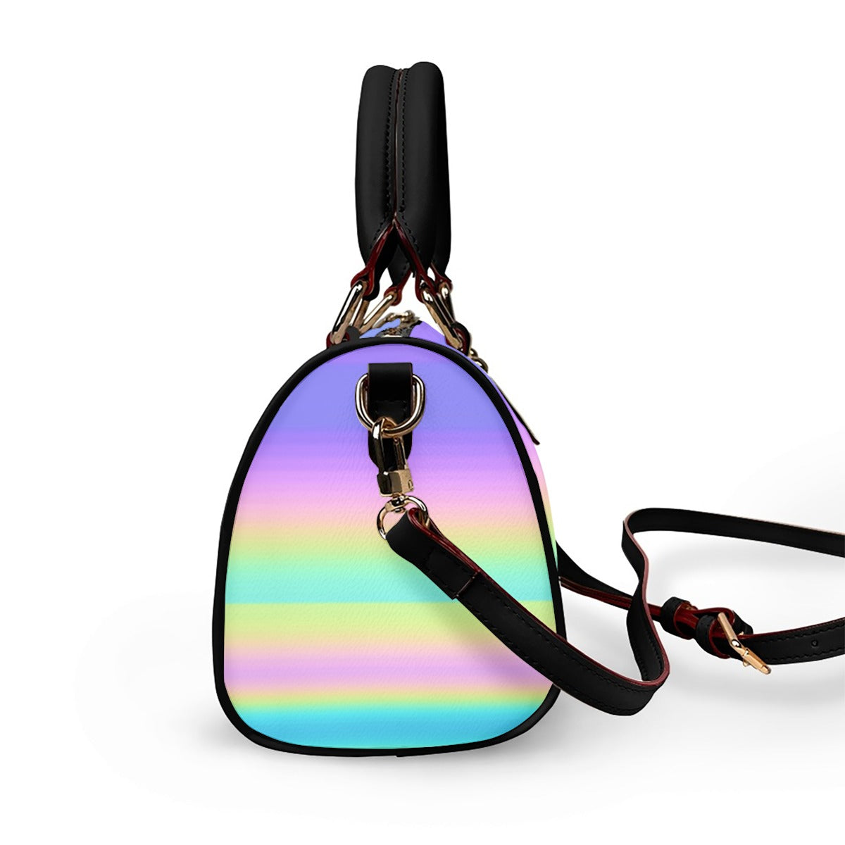 Classic Barrel-Shaped PU Leather Handbag