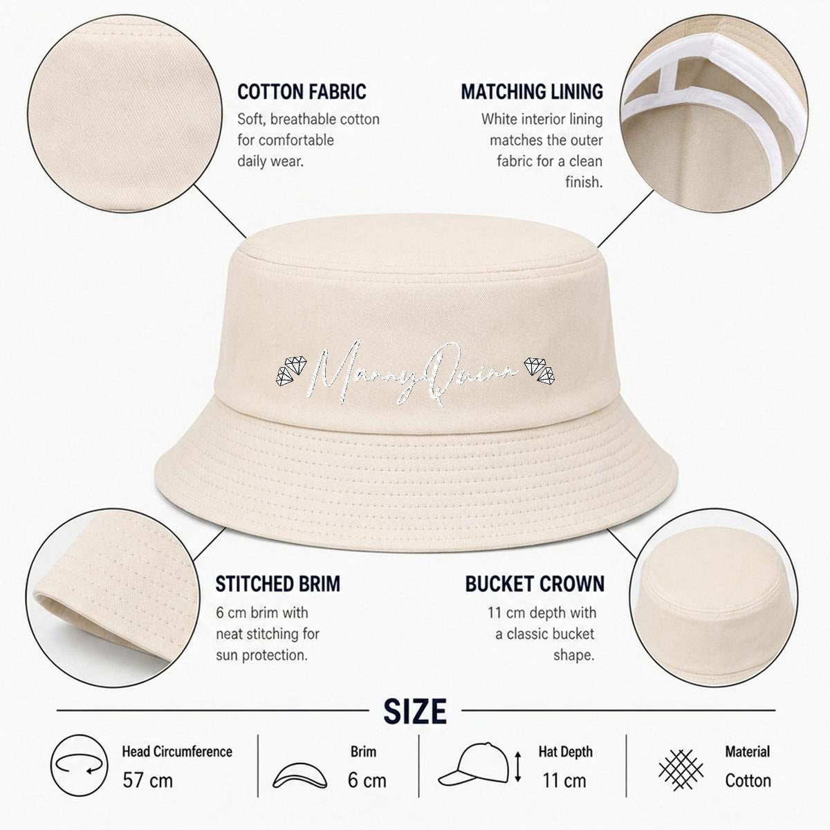 Embroidery Bucket Hat