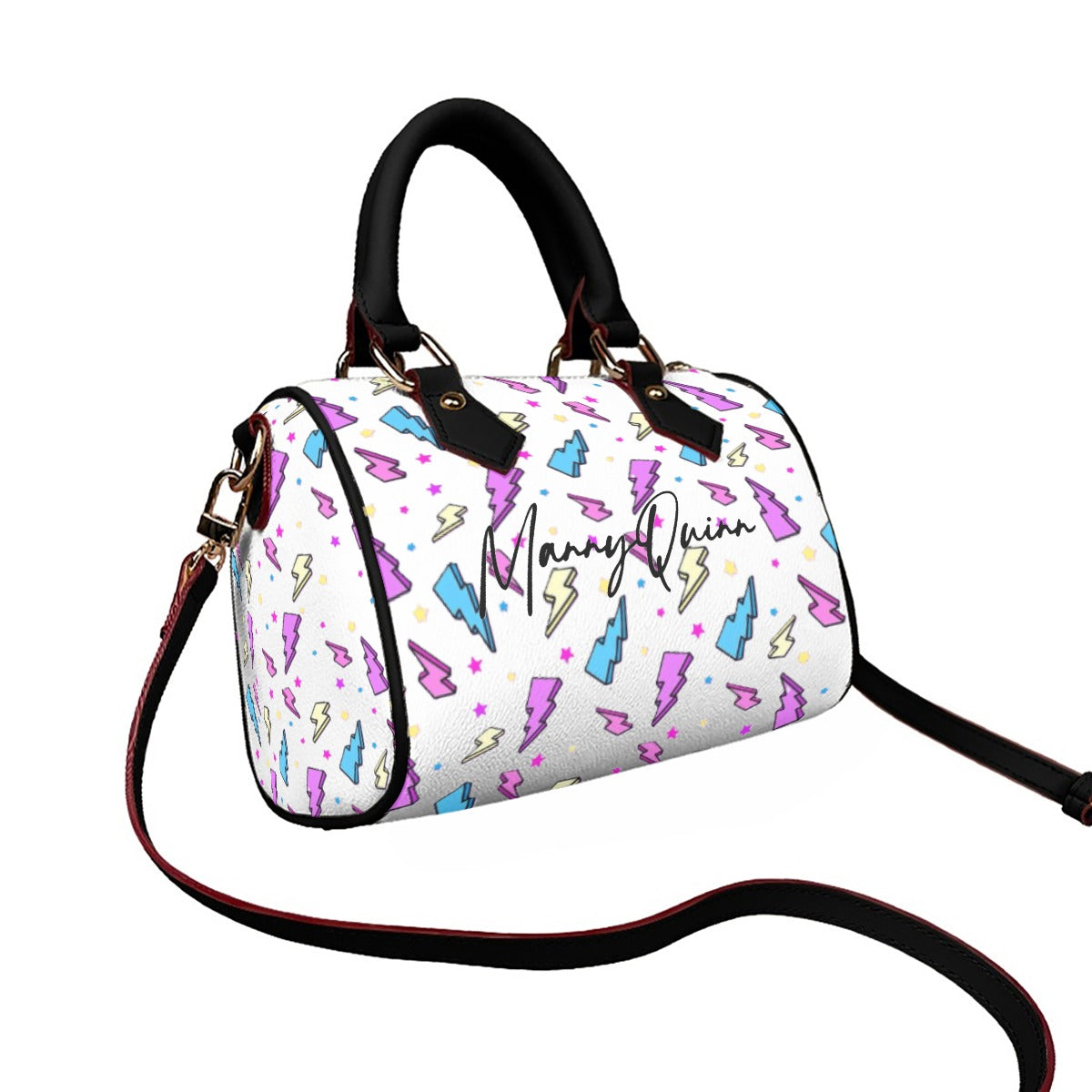 Classic Barrel-Shaped PU Leather Handbag