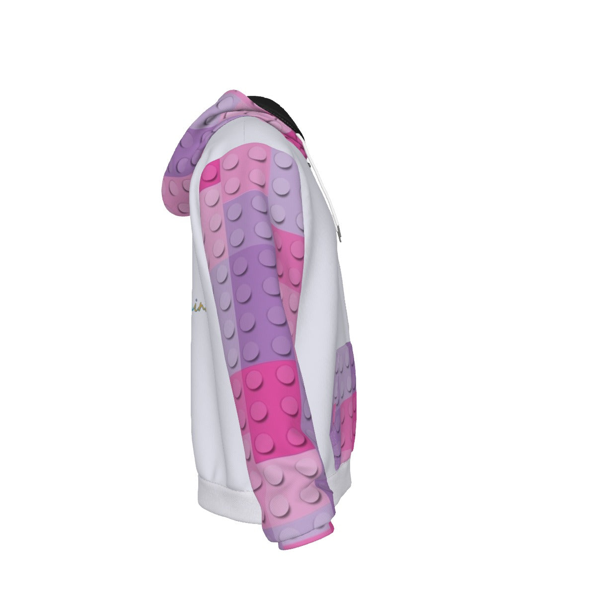 All-Over Print Zip Up Hoodie With Pocket