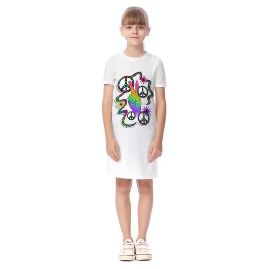 All-Over Print Kid's Short Sleeve Dress