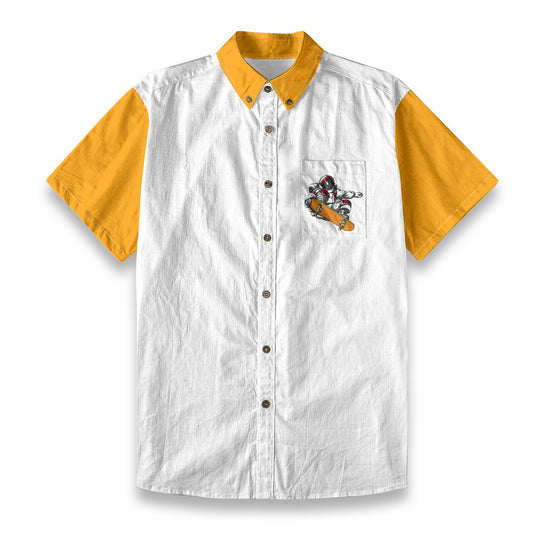 All-Over Print Men's Breathable Cotton Shirt|125GSM