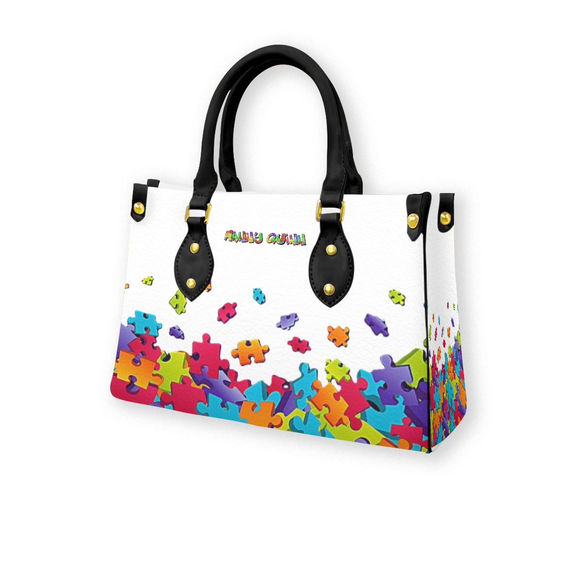 Women's Tote Bag With Black Handle