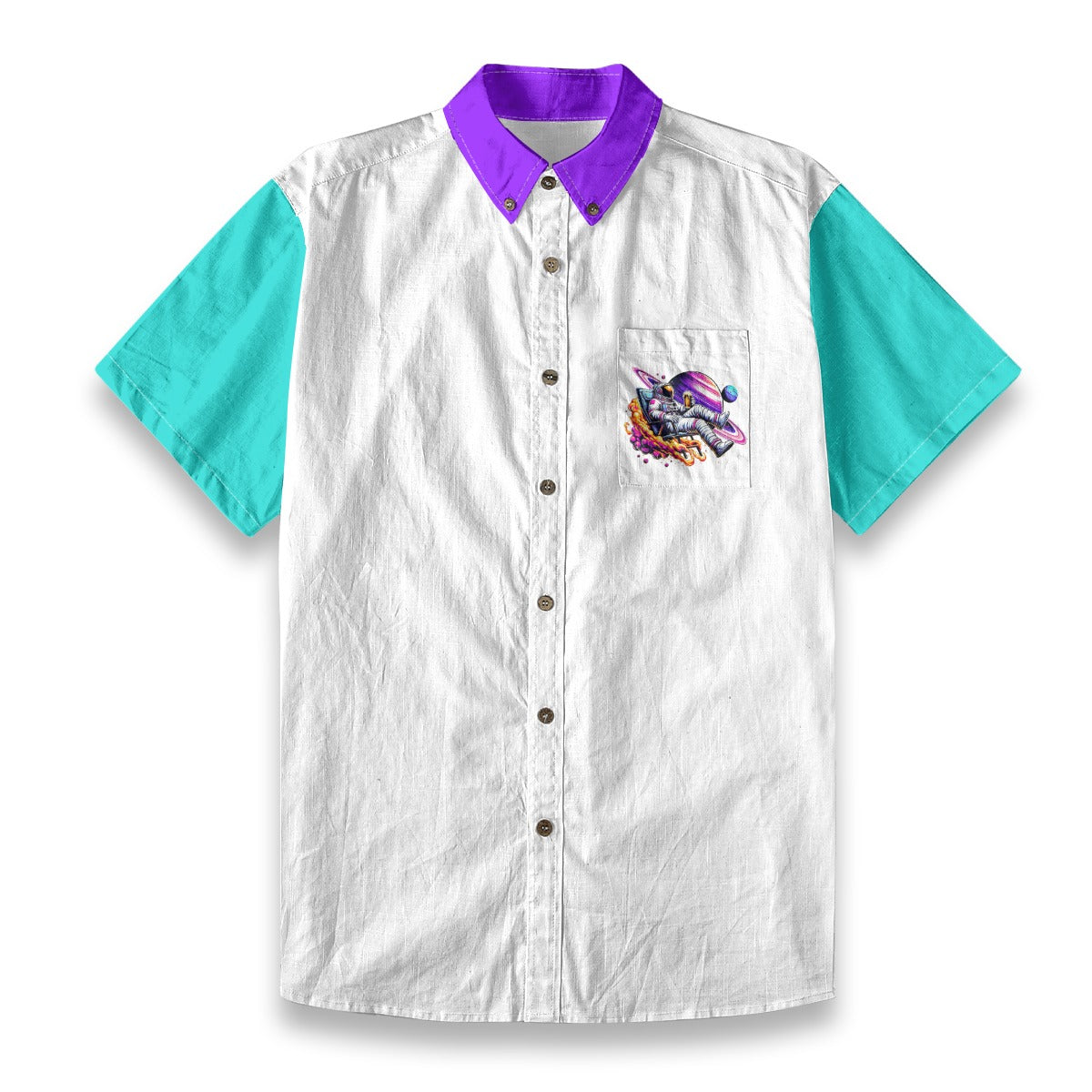 All-Over Print Men's Breathable Cotton Shirt|125GSM