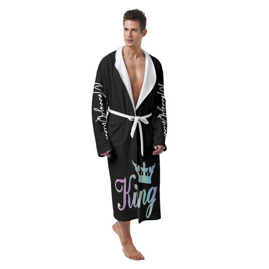 All-Over Print Men's Heavy Fleece Robe