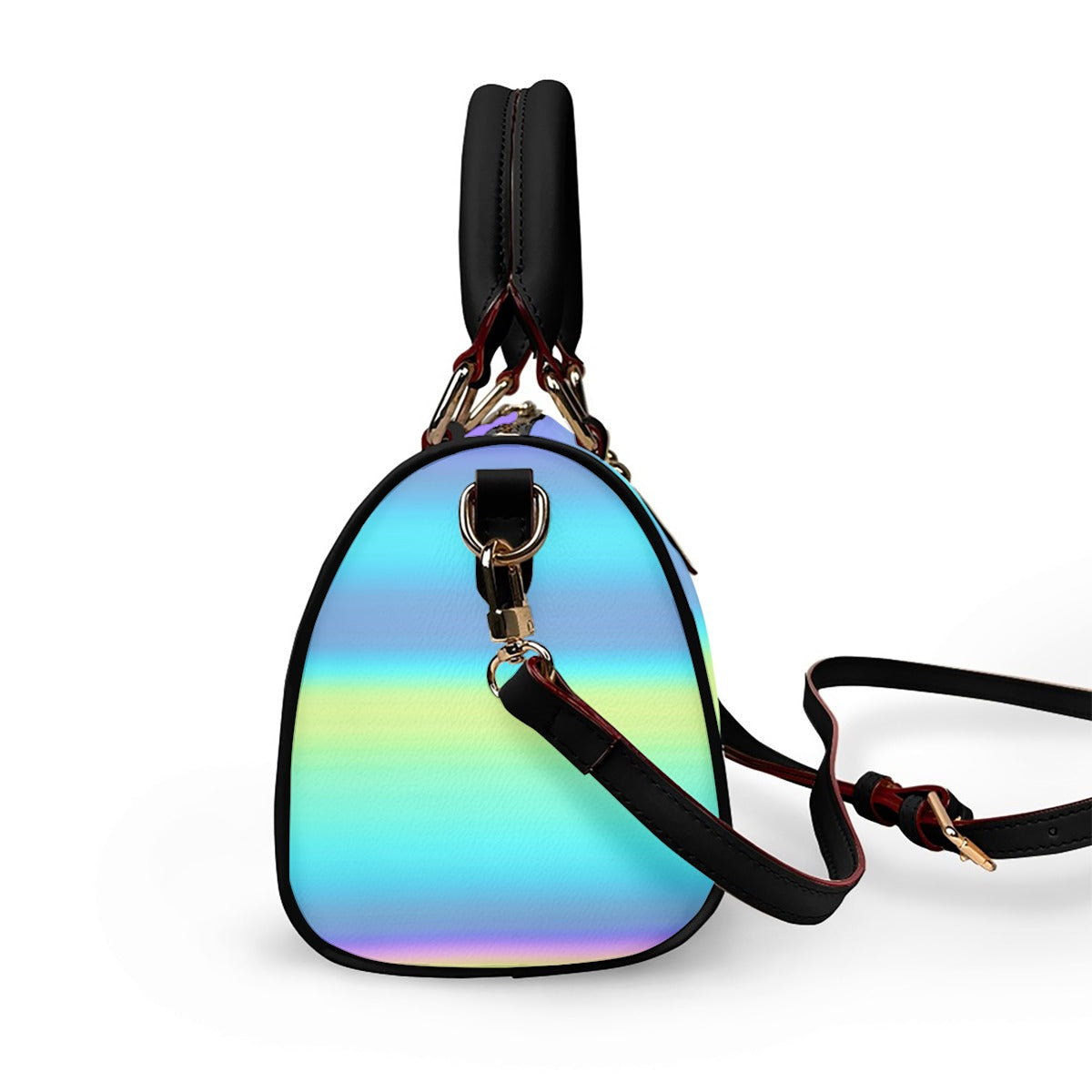 Classic Barrel-Shaped PU Leather Handbag