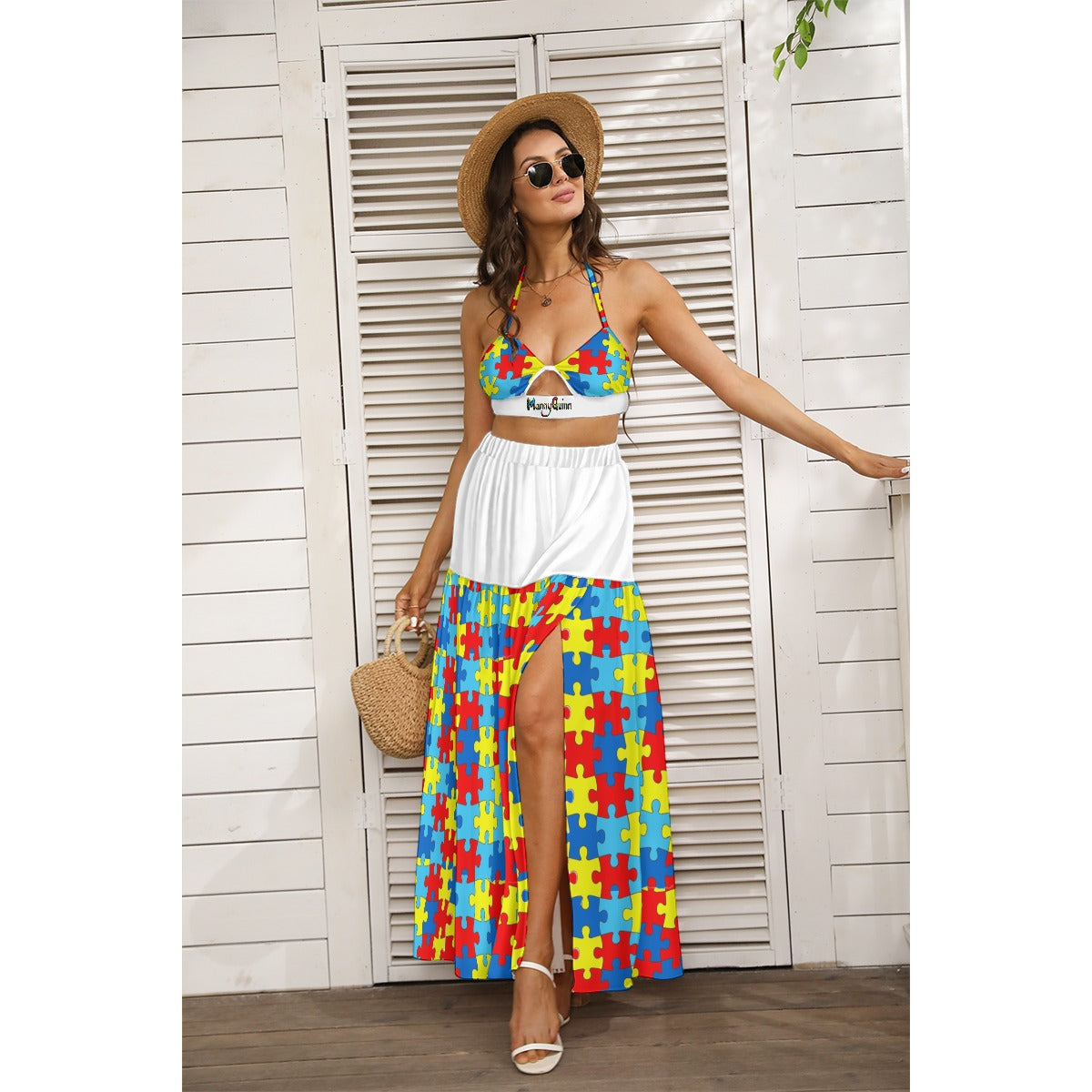 All-Over Print Women's Tie Back Wrap Dress