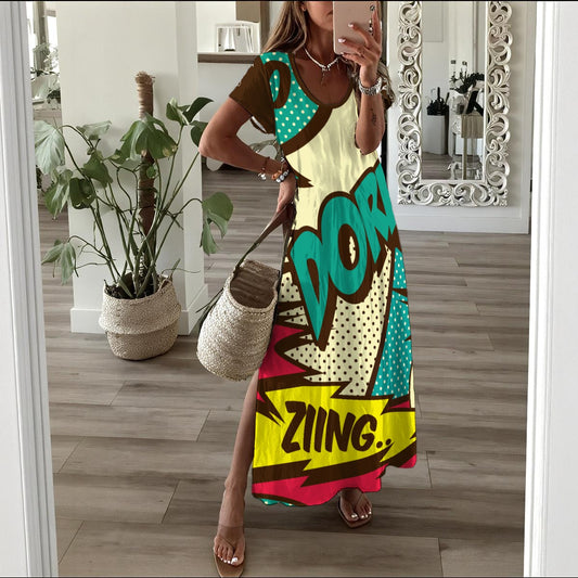 All-Over Print Women's Long Dress
