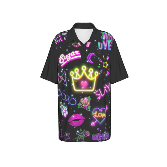 All-Over Print Teenage Polo Collar Jersey |210GSM