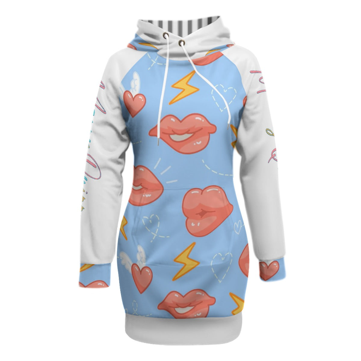 All-Over Print Women's Pullover Hoodie With Raglan Sleeve