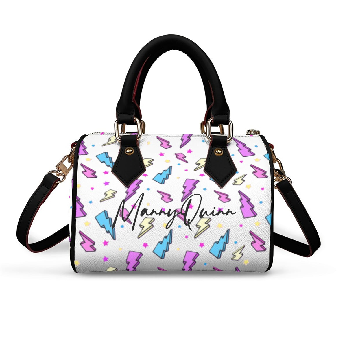 Classic Barrel-Shaped PU Leather Handbag