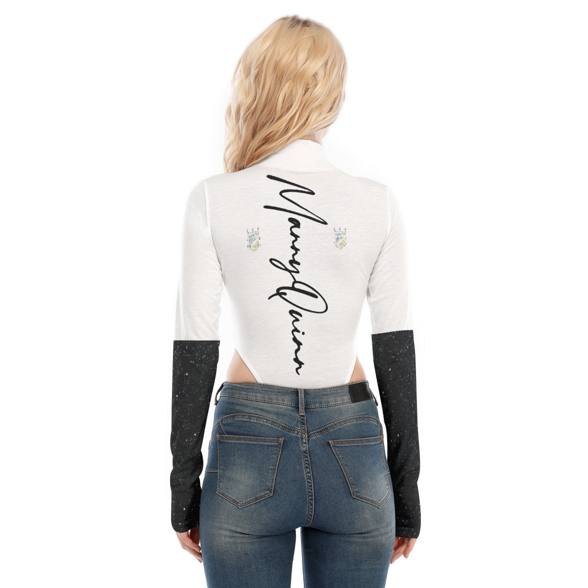All-Over Print Women's Turtleneck Long Sleeve Jumpsuits