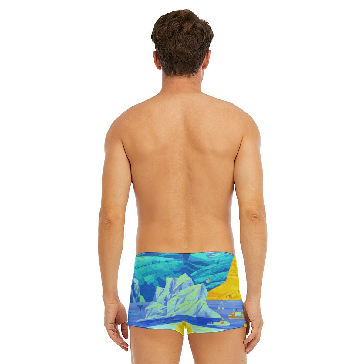 All-Over Print Men's Short Boxer Briefs