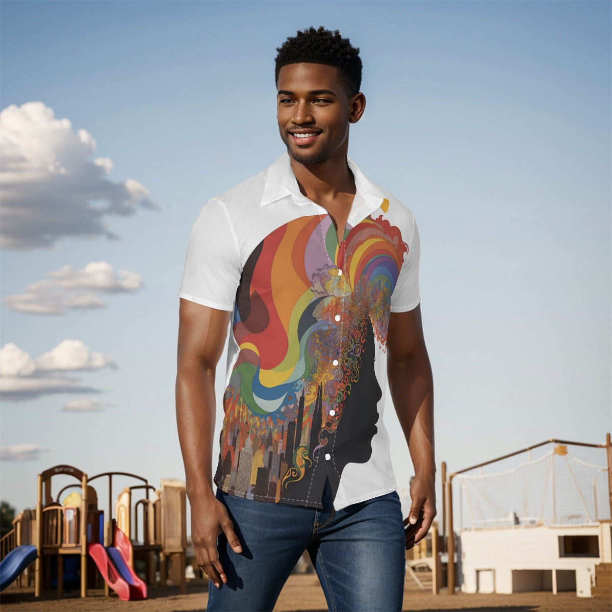 All-Over Print Men's Shirt