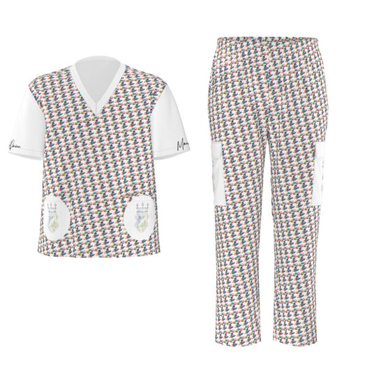 All-Over Print Unisex Scrub Set|Birdseye