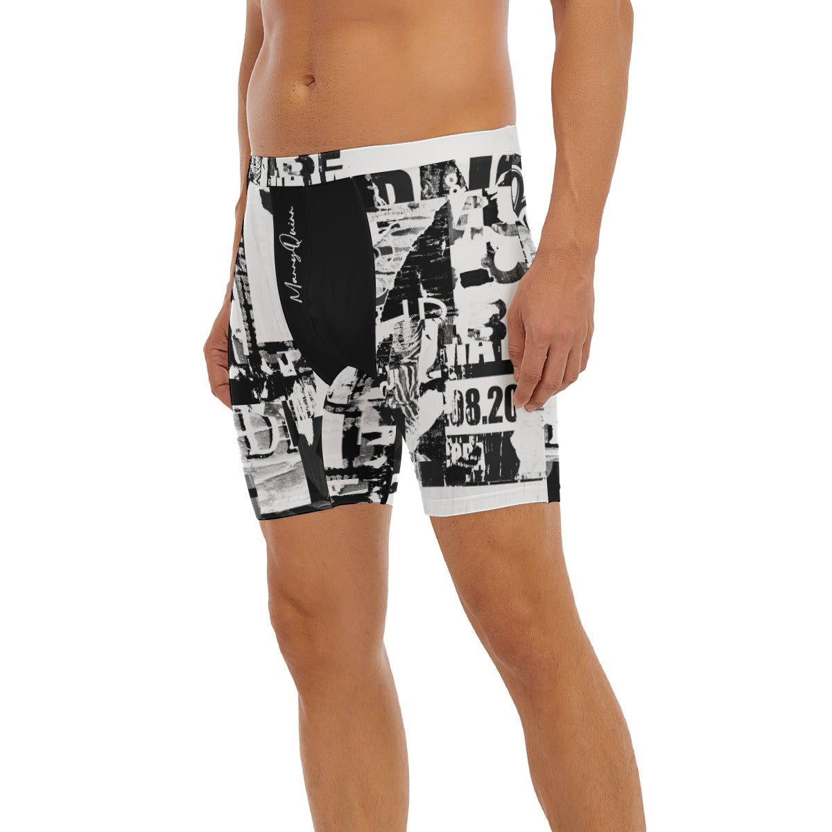 All-Over Print Men's Long Boxer Briefs