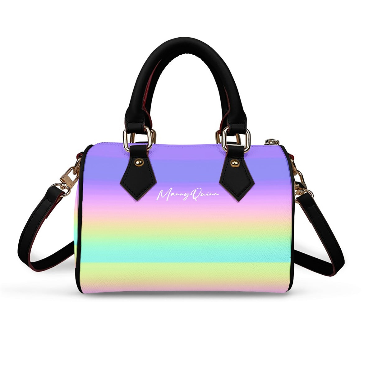 Classic Barrel-Shaped PU Leather Handbag