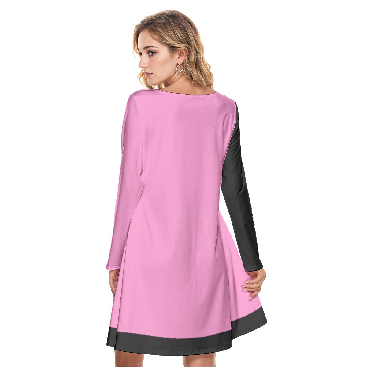 All-Over Print Women's Round Neck Dress|190GSM Cotton