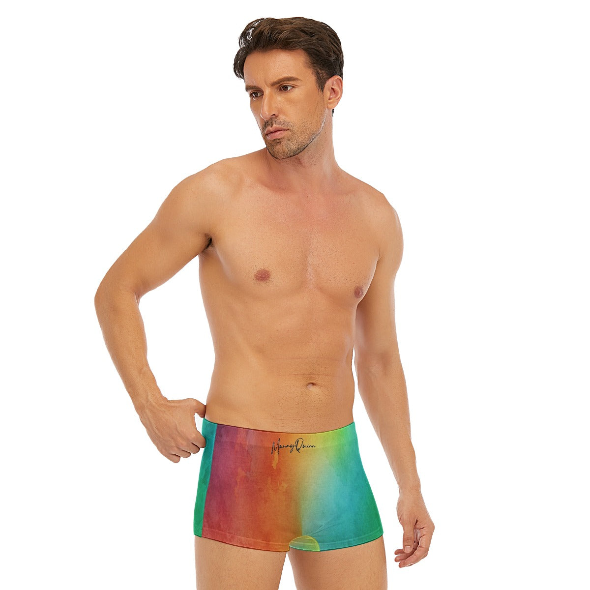 All-Over Print Men's Short Boxer Briefs