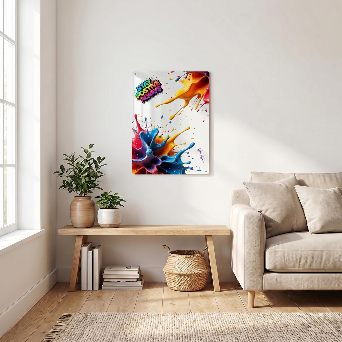 Thickend Rectangular Iron Wall Painting Printed in Canada
